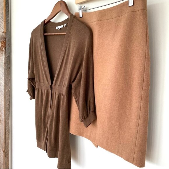 Vince cardigan, dolman sleeves 3/4 length, in a cotton  & cashmere blend knit - Picture 4 of 14